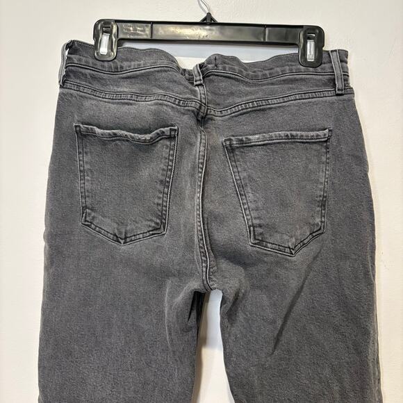 AGOLDE Toni Jeans Women's Gray Denim‎ Sz 28 Skinny Raw Hem Grunge Punk Stretch - Picture 7 of 7